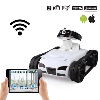 FPV iSPY WIFI Realaus laiko Kokybės Mini RC Bakas HD Kamera, Vaizdo Nuotolinio Valdymo Robotas Automobilių Protingas 