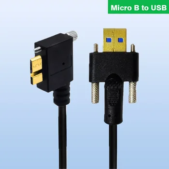 USB Micro B Kabelio Tipas Micro Kabelis Duomenų Perdavimui Greitas Įkroviklis Laidas Kampu Kietojo Disko Samsung USB 3.0 Micro B Duomenų Laidas 21