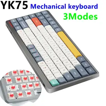 84 Klavišai Mechaninė Klaviatūra Žaidimų Klaviatūra Tri-Mode BT5.0/2.4 Ghz/USB OUTEMU Jungiklis Žaidėjus, skirta 