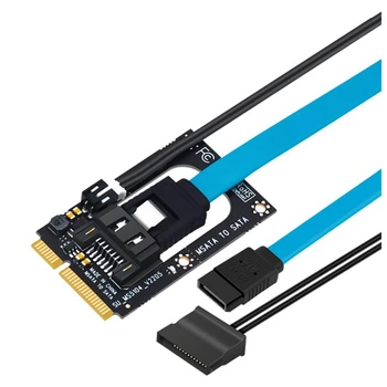 SSU Iš MSATA 7-Pin SATA Adapteris SSD (Solid State SATA3.0 Sąsaja Konversijos Kortelės 2,5 Ir 3,5 Colių HDD SSD 20