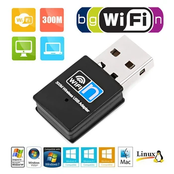 300Mbps Wireless USB Wi-fi Wlan Adapteris, 802.11 b/g/n Tinklo LAN Dongle 10