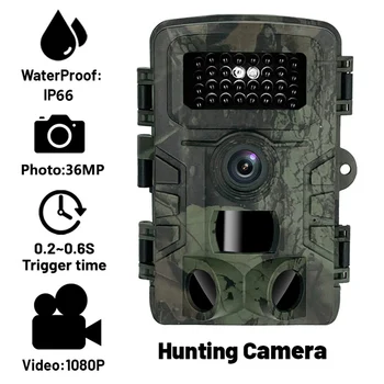 36MP 1080P Medžioklės Kamera, IP66 atspari Vandeniui Laukinės gamtos Kameros Infraraudonųjų spindulių Naktinio Matymo 0.2-0.6 s paleidimo Laikas Sekimo Priežiūra 21