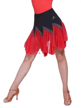 Moterų lotynų Salsa Tango, Rumba, Cha Sportinių Šokių Suknelė Sijonas Žalia Ryškiai Rožinės spalvos, Raudonosios Aikštės Dėvėti Moterims 10