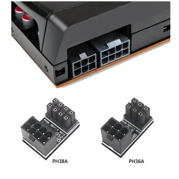 30pcs ATX 8/6Pin VGA PSU Adapteris Alkūnė Galvos GPU vairo Stiprintuvas Jungtis, Keitiklis PCI-E 6Pin 8Pin 180 Laipsnių Kampu 10