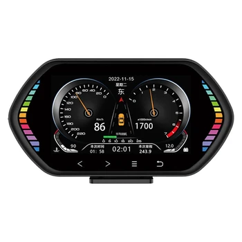 F12 Universalus HUD Head-Up Display OBD2 GPS Spidometras Protingas Tilt Metrų Automobilių Reikmenys 4